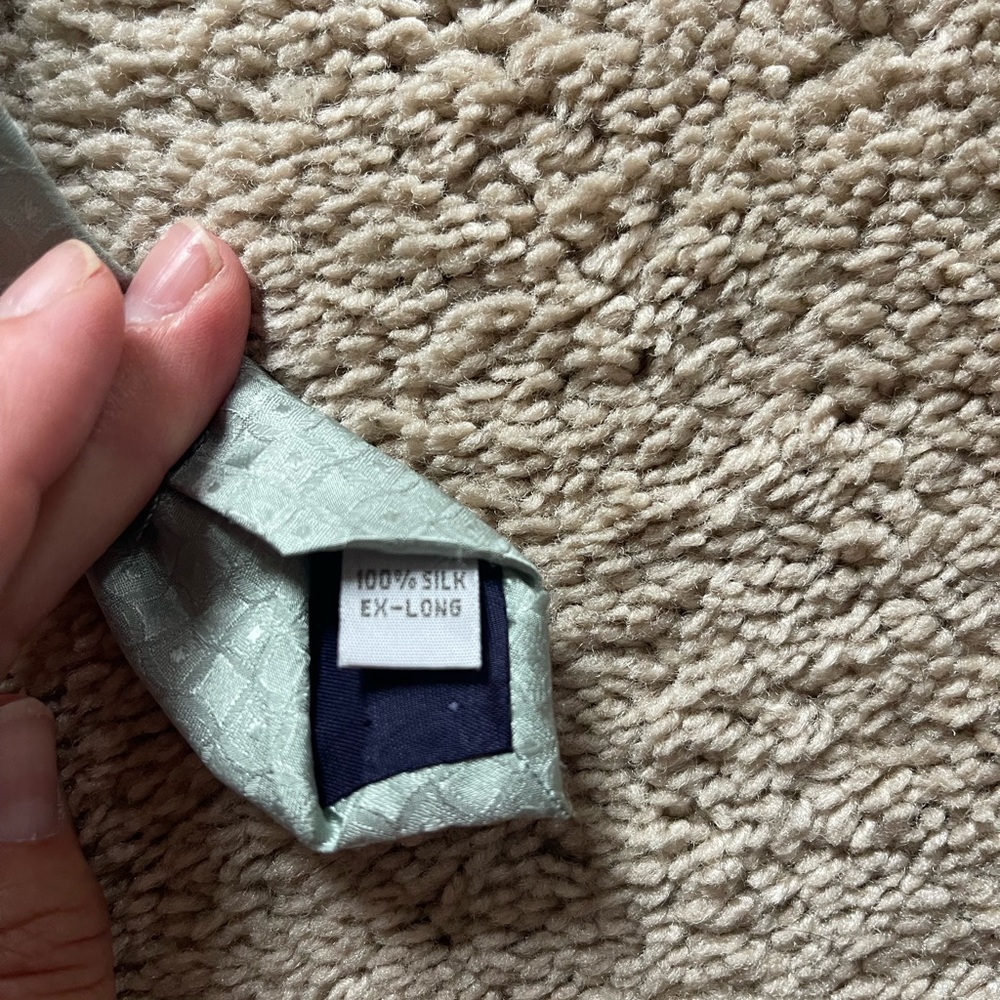 Mint Green 100% Sill Kings Size Tie - Picture 4 of 9